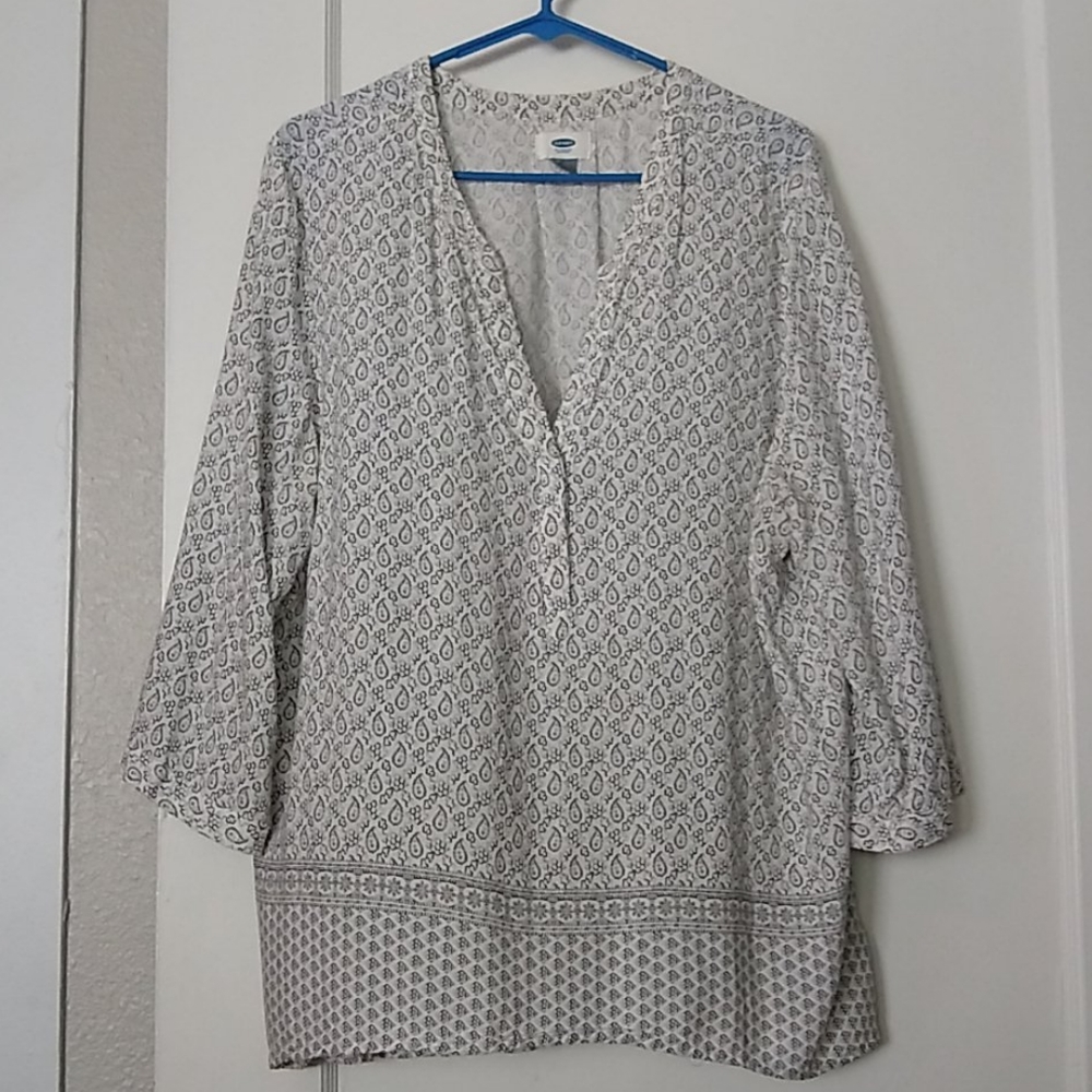 Old Navy High-low 3/4 sleeve tunic